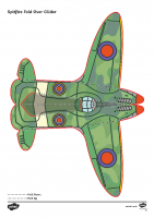 T2-T-803-Simple-WW2-Spitfire-Glider-Activity-Paper-Craft
