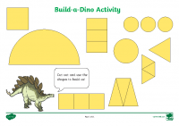build a shape dinosaur activity