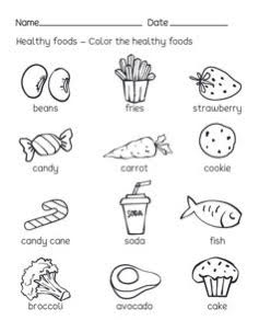 Healthy Food – Colouring