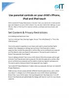 iOS Parental Controls